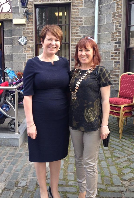 Deputy Mayor Liona O'Toole with Garda Commissioner Noirin O'Sullivan at the Lucan Festival