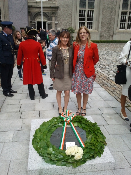 Deputy Mayor Liona O'Toole with Maria Copeland at National Day of Commemoration, Kilmainham Hospital