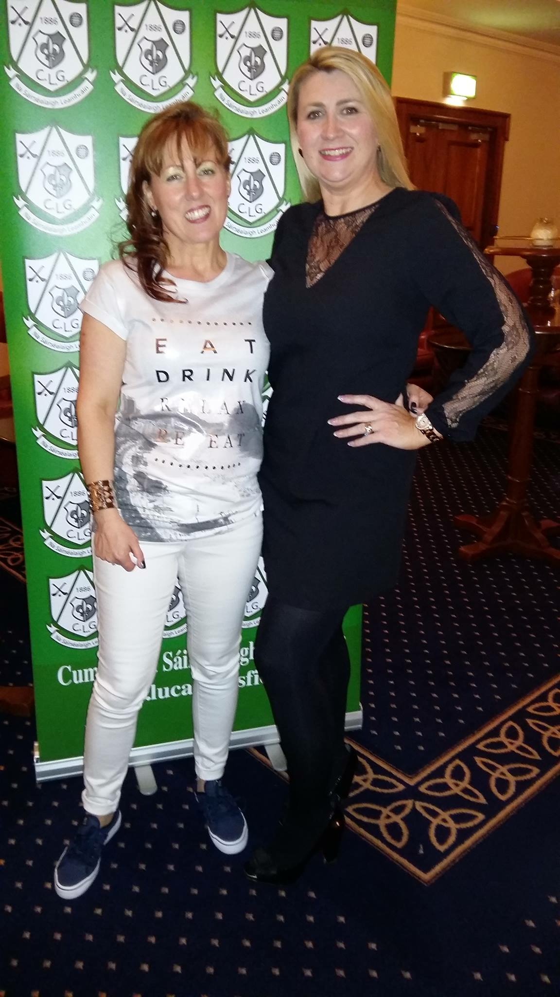 Cllr Liona O'Toole with Susan Brophy at Lucan Sarsfields "The Kube" fundraiser