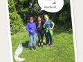 Cllr. Liona O'Toole with Lucan residents during Griffeen Park clean-up