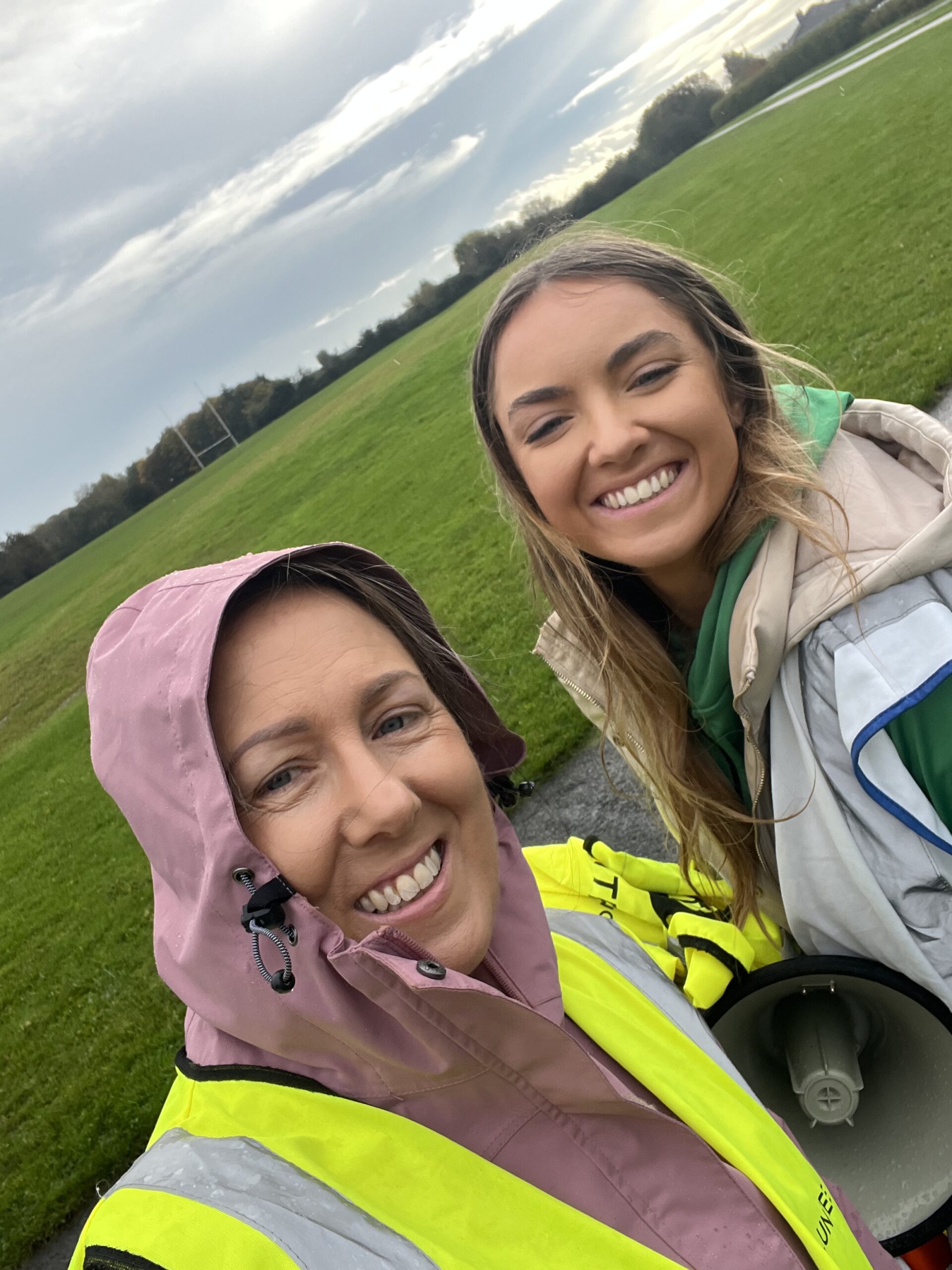 Cllr. Liona O'Toole with Griffeen Parkrun Event Director Cora O'Toole