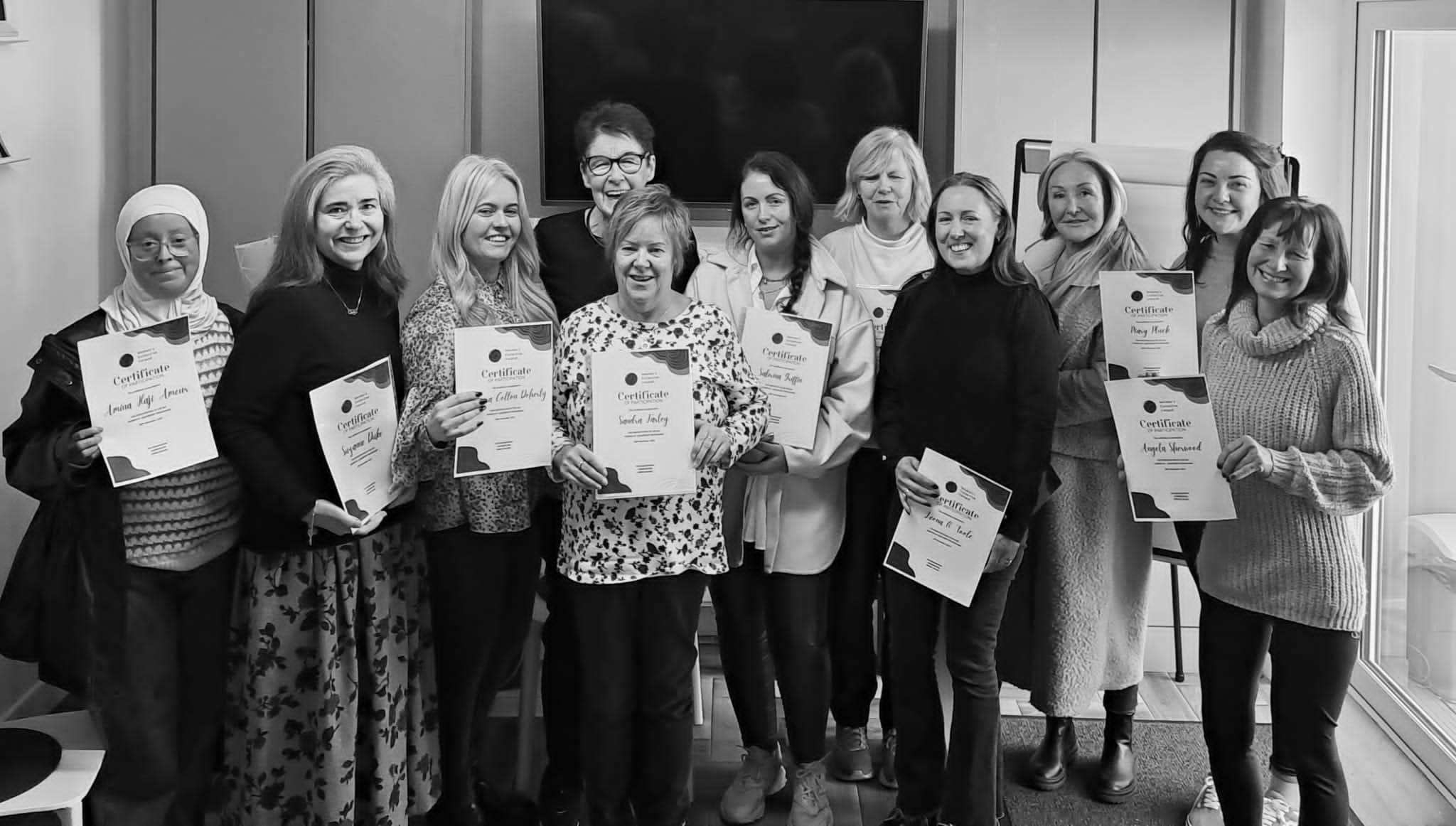 Cllr. Liona O'Toole completing a Women's leadership course as part of a Womens Collective Ireland program