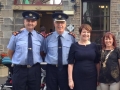 Deputy Mayor Liona O'Toole with Garda Commissioner Noirin O'Sullivan and Superintendent Dermot Mann at the Lucan Festival