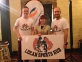 Deputy Mayor Liona O'Toole with the founders of Lucan Sports Hub