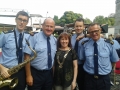 Deputy Mayor Liona O'Toole with Gardai from the Garda Band at the Lucan Festival